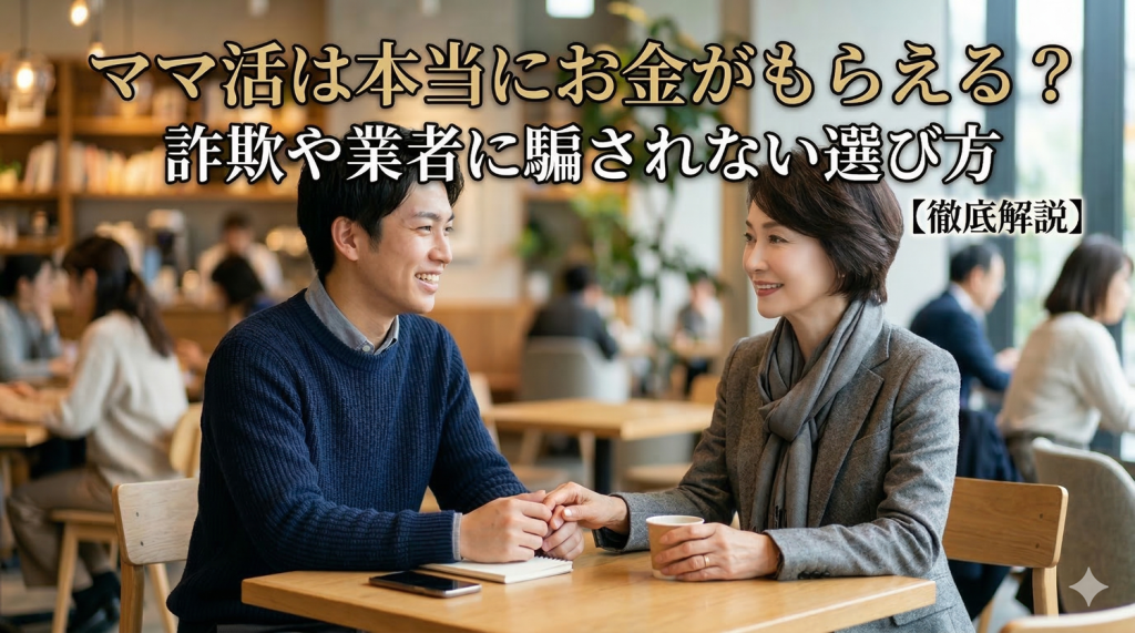 ママ活は本当にお金がもらえる?詐欺や業者に騙されない選び方